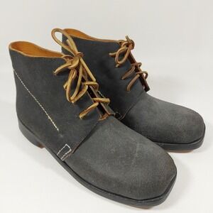 Civil War Brogans Rough Side Out With Heel Plate 10 Wide Reproduction